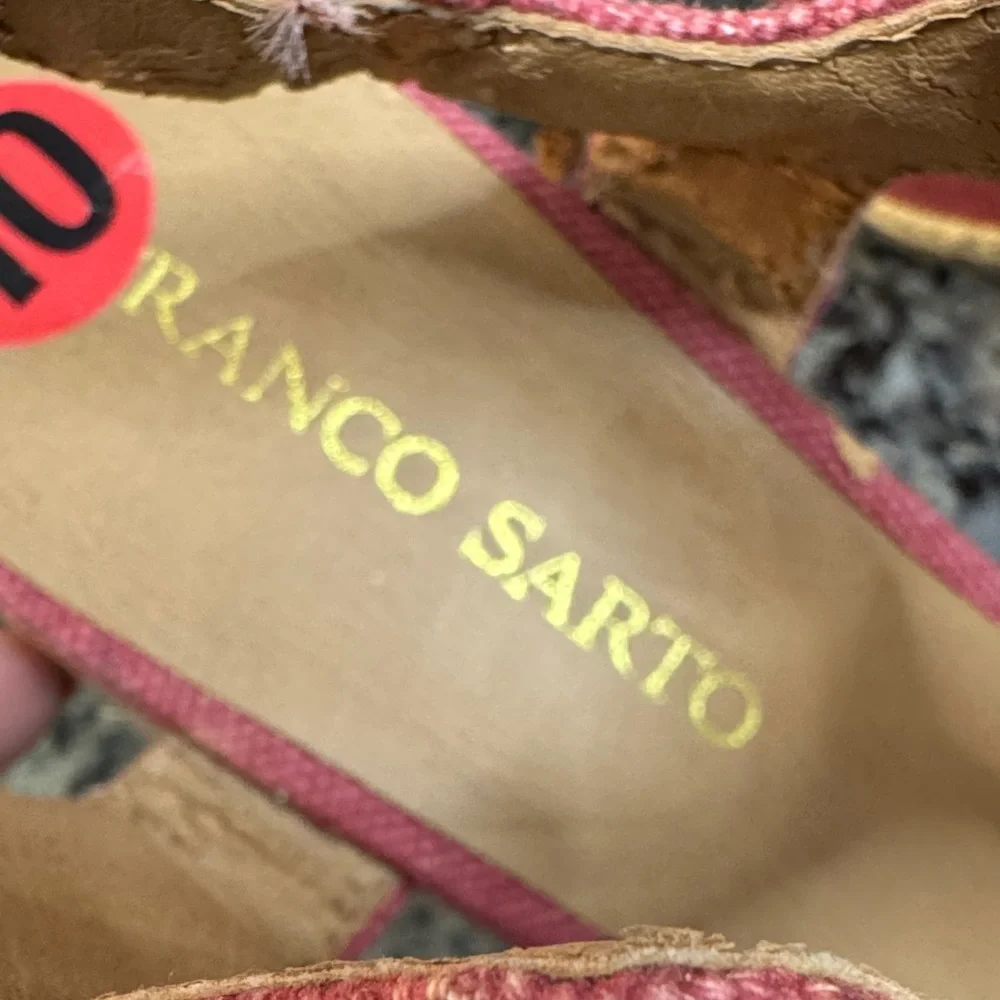 Franco Sarto red espadrilles Wedge Sandals 10